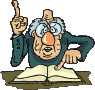 Grappig bewegend plaatje van iemand die een boek leest